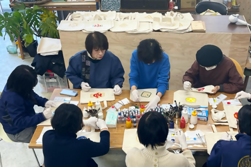 駅近まち歩きと染物体験