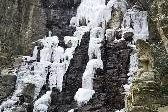 城山城遺構と氷結の不動の滝+冬野菜で漬物作り