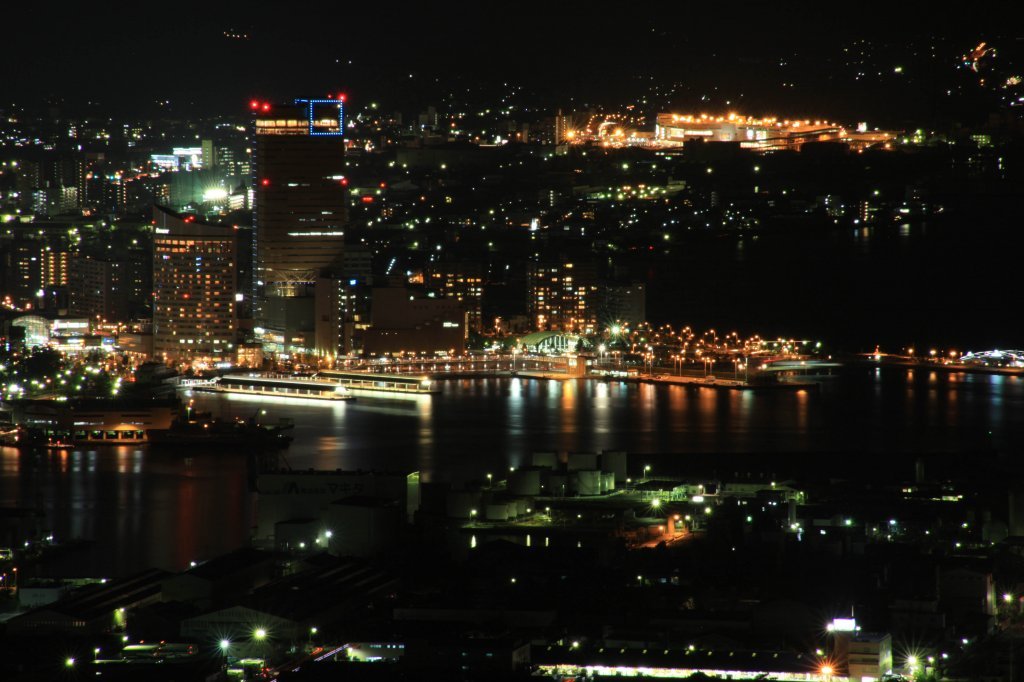 獅子の霊巌からサンポート高松の夜景