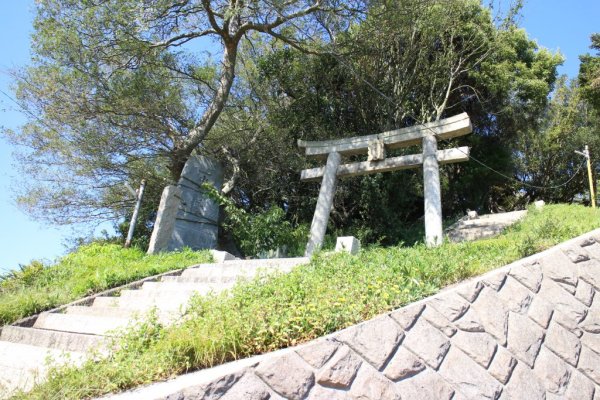 石段を上り、振り返ると絶景が