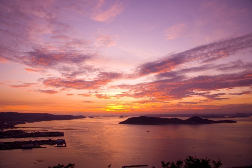 夕景。息をのむようなグラデーションの美しさ