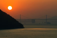 瀬戸内海の夕日